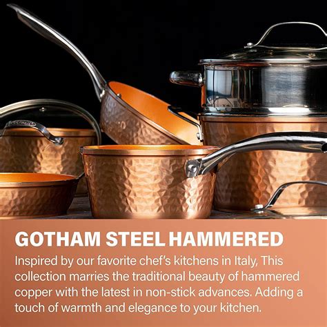 hammered steel box|gotham steel hammered pans.